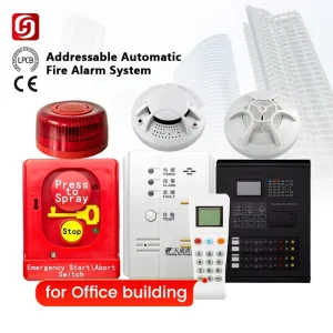 Addressable Smoke and Heat Detector 2 in 1 Smoke and Heat Sensor Fire Alarm System Wired Smoke Detector