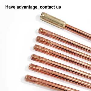 Advanced 25mm 3.5m Long 99.9% Pure Copper Flat Grounding Rod for Lightning Protection Electrical Equipment for Earthing System