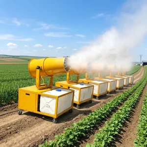 Agriculture Water Misting System Fog Cannon Gasoline Electric Mobile Sprayer Dust Suppression Equipment