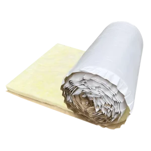 Aislamiento Termico Fibra De Vidrio 50MM Thick Heat Insulation Materials Glass Wool White PP Foil for Steel Roofing