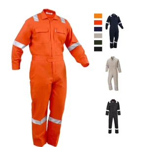 All Cotton Fire Retardant Jumpsuit Reflective Strip Safety Clothing Emergency Rescue Fire Overalls