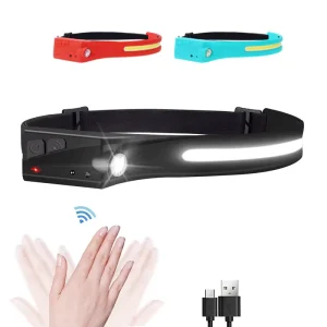 All Perspective Induction LED Emergency Inspection Full Vision Waterproof 10W COB Camping XPE Sensor Rechargeable Headlamp LED