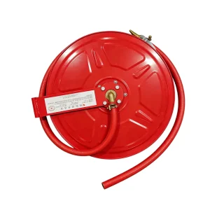 All Steel Retractable Rubber Fire Hose Reel Firefighting Equipment Accessories with Hanging Board Seat