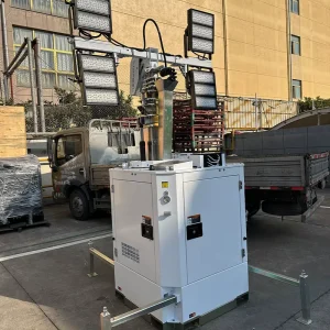 All in One Site Use Light Tower with Perkins Engine for Power Grid Repair