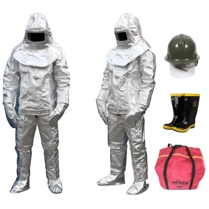 Aluminum Fire Entry Suit for Firefighting CCS Standard DFXF 93 A with 850C Heat Resistance Hazard Category 4