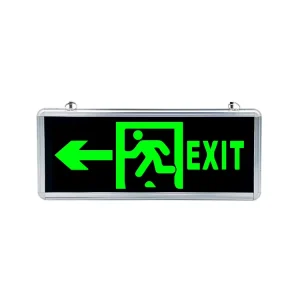 Aluminum IP30 LED Safety Exit Foreign Language Emergency Sign Lamp 5-Year Warranty Fire Emergency 111V-240V