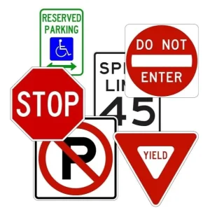 Aluminum Square Reflective Traffic Sign Paint Brand Sign Traffic Warning Product Safety Warning Sign
