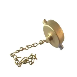 American Brass NH Cap with Chain Firefighting Equipment Accessory for Fire Hydrant Valves Plug