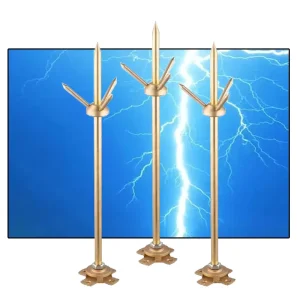 Anti corrosion Professional Lightning Protection System Pure Copper Lightning Rod