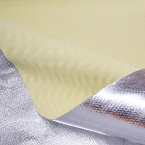 Aramid Aluminum Foil Coated Fabric Fireproof Flame Retardant Temperature Resistant Aluminized Aramid Fabric for Fire Safety