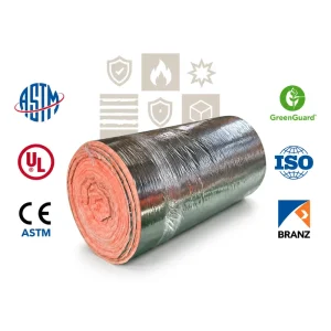 Australia Standard Fireproof Pink Glass Wool R1.3 55mm Non-combustible Pink Fiber Glass Wool Blanket