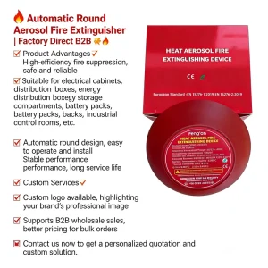 Automatic Circular Aerosol Fire Extinguisher Suitable for Electrical Fires