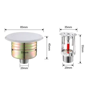 Automatic Fire Sprinkler System ZSTDY Concealed Fire Sprinkler Fire Equipment 1/2 Inch Pendent Type Sprinklers