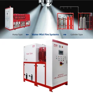 Automatic High Pressure Stainless Steel Water Mist Fire Suppression System for Class A B E F Fires 30 Minutes Discharge