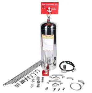 Automatic Kitchen Hood Fire Suppression System Wet Chemical for Class K F Fires Wall Mounted Protection for Commercial