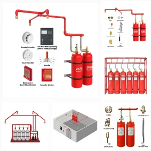 Automatic Stainless Steel Fire System FM200 Total Flooding Fire Suppression System For Battery Storage Rooms Energy Storage