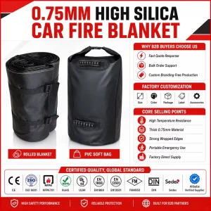 Automotive Fire Suppression Blanket High Temperature Resistant