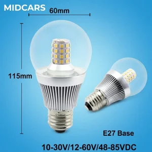 B22 LED Bulb DC10-85V Universal 7W Aluminum Heat Sink for Solar System Storage Battery Light Emergency Power Off