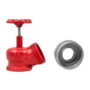 BRAZIL Fire Fighting PN16 Globe Angle Valve 45° 2 1 2inch 76mm Thread Angular Globe Register Fire Hydrant Angle Valve