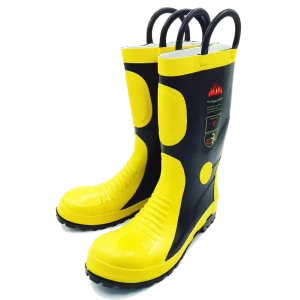 Basic Rubber Firefighting Boots Protective Steel Toe Anti impact Ant slip Import Accessories for Fireman