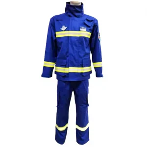 Blue Color Safety Firefighting Rescue Working Suit Uniform Clothing for Fireman