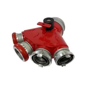 Brass 4 Ways Fire Water Divider with Metering Valve