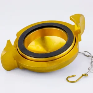 Brass Material Storz Type Sealing Coupling Cap Nakajima Firefighting Equipment Blind End Cover Fire Hose Hydrant DN65 Yellow