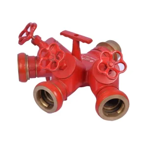 Brass Water Dividers Fire Hydrant Coupling Connection 3 Ways Siamese