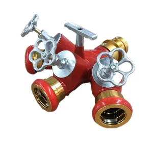 Brass Water Dividers Fire Hydrant Coupling Connection 3 Ways Siamese
