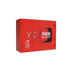 British Two Compartment Horizontal Fire Cabinet Fire Hose Reel Extinguisher Protective Accessory