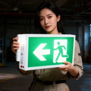Built in Li ion Battery Rechargeable LED Emergency Illuminated Exit Sign Fire Exit Sign With Battery Backup