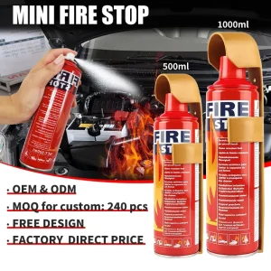 Bulk Spray Foam Fire Stop Class a Car Fire Extinguisher Standby Portable 500ml 1000ml Mini Fire Extinguisher