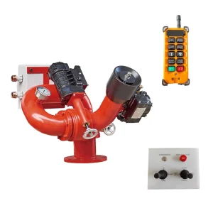 CA Fire Electric Adjustable Rotary Fixed Water Cannon Fire Monitor 30 80 L/S Flow Rate 60 85m Jetting Range Cast Fire Protection