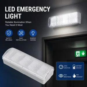 CE Certified 5W LED Emergency Light Rechargeable Battery Backup Wall Mounted Emergency Lamp for Office Building Warehouse