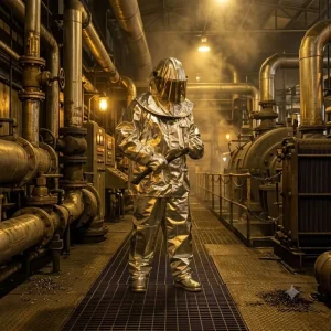 CE Certified Aluminized Heat Resistant Suit Fire Proximity Suit Radiant Heat Shield for Foundry Steel Mill Safety