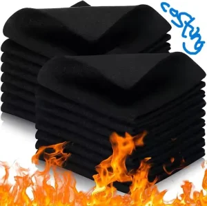 CE Certified Carbon Fiber Fire Blanket 40cm X 40cm Home Emergency Fire Suppression Cover for Kitchen Use Safety Clothing