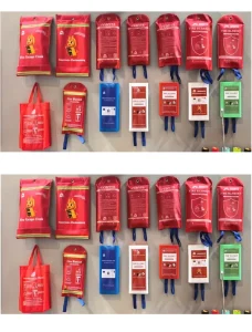 CE Certified Custom Fiberglass Fire Blanket 500 1000 Heat Resistant 0.45mm Thickness Multiple Sizes