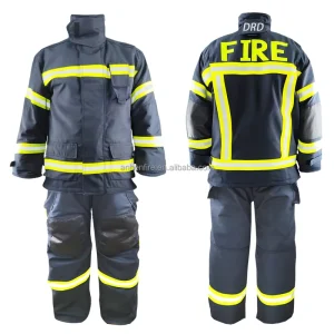 CE Certified EN469 DRD Nomex Fireman Suits 4-Layer Protective Clothing