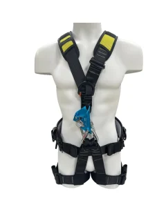 CE Certified Five Point Adjustable Climbing Harness Comfortable Polyester Outdoor Rescue Gear High Strength Fall Protection