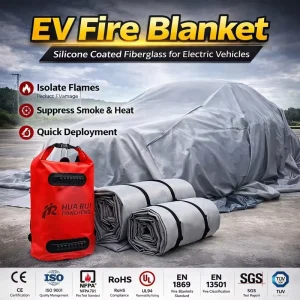 CE Certified OEM ODM 6*8m Fiberglass Vehicle Fire Blanket Custom Logo Silicone Coated Fiberglass Factory