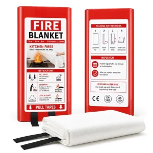 CE EN1869 1.2m * 1.8m Fire Blanket PVC Hard Case Fiberglass Emergency Fire Control