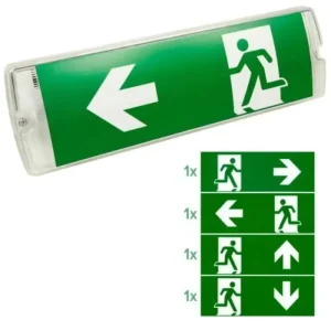 CSLIDO AC 85-265V Safety Evacuation Indicator Lights for Public Hotel Mall School Emergency Lamp Exit Sign Emergency Light