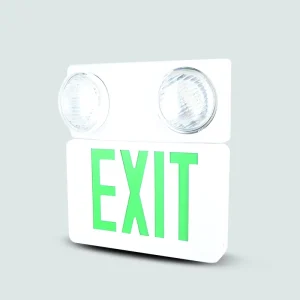 Camping Use Emergency Exit Sign IP65 Rated 2500mAh Double Headed LED Reflective Safety Evacuation Sign with 90 Minute Backup