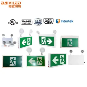 Canadian Export Indicator Light LED Fire Emergency Light IP65 Lithium Battery CUL Certified Safety Exit Evacuation Light