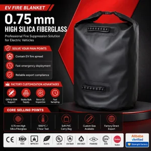 Car Fire Blanket Manufacturer EV Safety Equipment High Temp Resistant OEM Bulk Supply