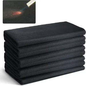 Carbon Felt Welding Blanket Flame Retardant 1800°F Heat Resistant Cuttable Carbon Fiber Mat Pad