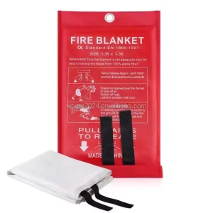 Certificated EN1869 Fire Fighting Emergency Fire Blanket 1M X 1M Fiberglass Fabric with 550-1100 Temperature Resistance