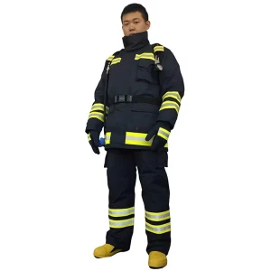 Certified EN469 Professional Firefighter Suit Heat Resistant Breathable Fireproof Gear Made of Nomex Aramid for Emergency Rescue