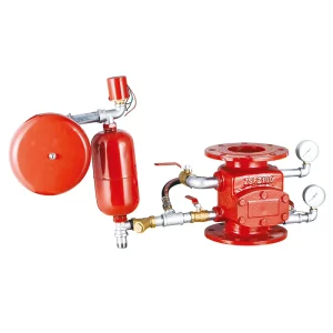 Certified Flanged Wet Alarm Valve DN80 DN200 Ductile Iron Fire Sprinkler Check Valve with Alarm Bell NFPA 13 Compliant