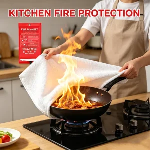 Chemicals Resistance Free Sample Kitchen Safe Emergency Rescue Retardant Fireproof Survival Escape Blanket Customizable Cutting